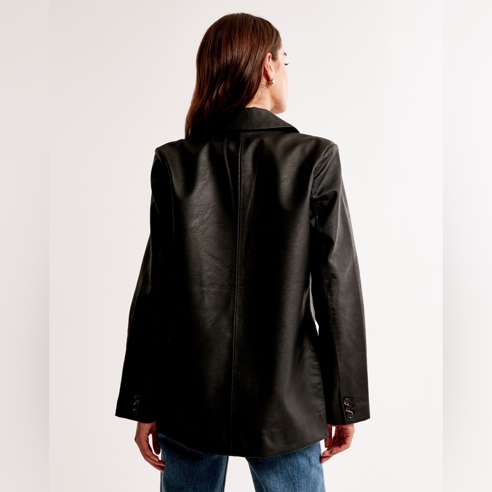 Abercrombie & Fitch Vegan Leather Blazer - Picture 2 of 8